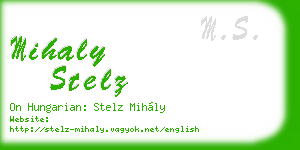 mihaly stelz business card